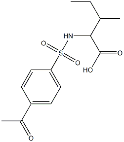  2-[(4-acetylbenzene)sulfonamido]-3-methylpentanoic acid