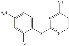 2-[(4-amino-2-chlorophenyl)sulfanyl]pyrimidin-4-ol,,结构式