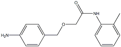 2-[(4-aminophenyl)methoxy]-N-(2-methylphenyl)acetamide Structure