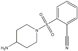 2-[(4-aminopiperidine-1-)sulfonyl]benzonitrile Structure