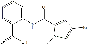 2-[(4-bromo-1-methyl-1H-pyrrole-2-)(methyl)amido]benzoic acid Structure