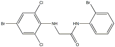 2-[(4-bromo-2,6-dichlorophenyl)amino]-N-(2-bromophenyl)acetamide,,结构式