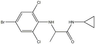 2-[(4-bromo-2,6-dichlorophenyl)amino]-N-cyclopropylpropanamide Structure