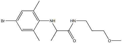 2-[(4-bromo-2,6-dimethylphenyl)amino]-N-(3-methoxypropyl)propanamide Structure