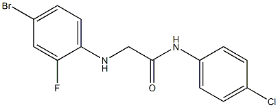  2-[(4-bromo-2-fluorophenyl)amino]-N-(4-chlorophenyl)acetamide