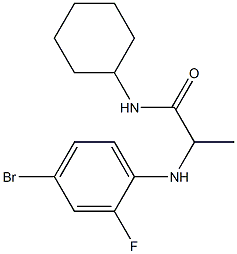 2-[(4-bromo-2-fluorophenyl)amino]-N-cyclohexylpropanamide 化学構造式