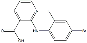 2-[(4-bromo-2-fluorophenyl)amino]pyridine-3-carboxylic acid 化学構造式