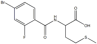 2-[(4-bromo-2-fluorophenyl)formamido]-4-(methylsulfanyl)butanoic acid Struktur