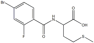 2-[(4-bromo-2-fluorophenyl)formamido]-4-(methylsulfanyl)butanoic acid Structure