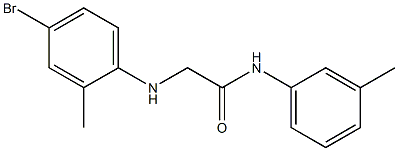 2-[(4-bromo-2-methylphenyl)amino]-N-(3-methylphenyl)acetamide,,结构式