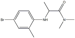 2-[(4-bromo-2-methylphenyl)amino]-N,N-dimethylpropanamide Struktur
