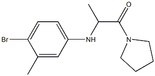2-[(4-bromo-3-methylphenyl)amino]-1-(pyrrolidin-1-yl)propan-1-one Structure