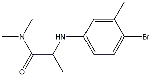 2-[(4-bromo-3-methylphenyl)amino]-N,N-dimethylpropanamide 化学構造式