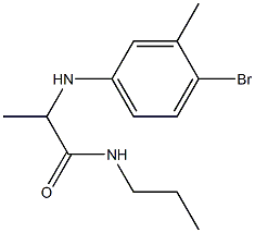 2-[(4-bromo-3-methylphenyl)amino]-N-propylpropanamide 化学構造式