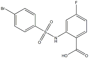 2-[(4-bromobenzene)sulfonamido]-4-fluorobenzoic acid Structure