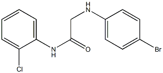 2-[(4-bromophenyl)amino]-N-(2-chlorophenyl)acetamide,,结构式