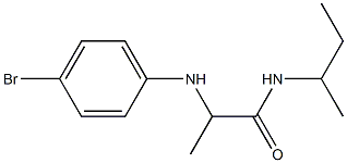 2-[(4-bromophenyl)amino]-N-(butan-2-yl)propanamide,,结构式