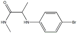 2-[(4-bromophenyl)amino]-N-methylpropanamide,,结构式