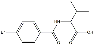 2-[(4-bromophenyl)formamido]-3-methylbutanoic acid Struktur