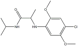 2-[(4-chloro-2,5-dimethoxyphenyl)amino]-N-(propan-2-yl)propanamide Structure