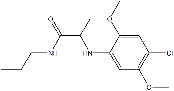  2-[(4-chloro-2,5-dimethoxyphenyl)amino]-N-propylpropanamide