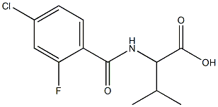 2-[(4-chloro-2-fluorophenyl)formamido]-3-methylbutanoic acid 结构式