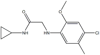 2-[(4-chloro-2-methoxy-5-methylphenyl)amino]-N-cyclopropylacetamide Struktur