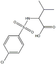 2-[(4-chlorobenzene)sulfonamido]-3-methylbutanoic acid,,结构式