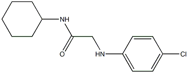 2-[(4-chlorophenyl)amino]-N-cyclohexylacetamide,,结构式
