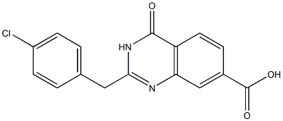 2-[(4-chlorophenyl)methyl]-4-oxo-3,4-dihydroquinazoline-7-carboxylic acid|