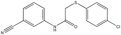 2-[(4-chlorophenyl)sulfanyl]-N-(3-cyanophenyl)acetamide Structure