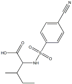 2-[(4-cyanobenzene)sulfonamido]-3-methylpentanoic acid