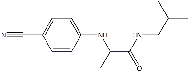 2-[(4-cyanophenyl)amino]-N-(2-methylpropyl)propanamide 结构式