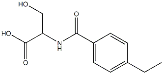 2-[(4-ethylbenzoyl)amino]-3-hydroxypropanoic acid Structure