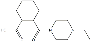 2-[(4-ethylpiperazin-1-yl)carbonyl]cyclohexanecarboxylic acid 结构式