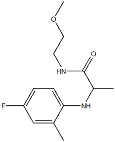 2-[(4-fluoro-2-methylphenyl)amino]-N-(2-methoxyethyl)propanamide