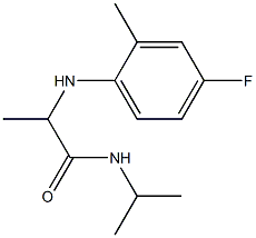 2-[(4-fluoro-2-methylphenyl)amino]-N-(propan-2-yl)propanamide Structure