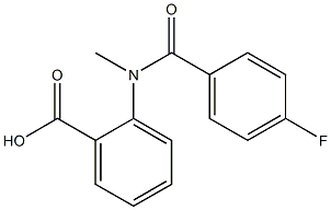 2-[(4-fluorobenzoyl)(methyl)amino]benzoic acid Struktur