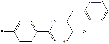 2-[(4-fluorobenzoyl)amino]-3-phenylpropanoic acid Struktur