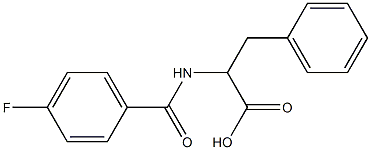 2-[(4-fluorobenzoyl)amino]-3-phenylpropanoic acid 结构式