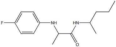 2-[(4-fluorophenyl)amino]-N-(pentan-2-yl)propanamide 结构式