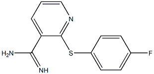 2-[(4-fluorophenyl)sulfanyl]pyridine-3-carboximidamide Struktur