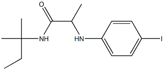 2-[(4-iodophenyl)amino]-N-(2-methylbutan-2-yl)propanamide,,结构式