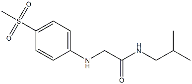 2-[(4-methanesulfonylphenyl)amino]-N-(2-methylpropyl)acetamide Struktur