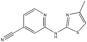 2-[(4-methyl-1,3-thiazol-2-yl)amino]isonicotinonitrile Structure