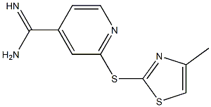 2-[(4-methyl-1,3-thiazol-2-yl)sulfanyl]pyridine-4-carboximidamide Structure