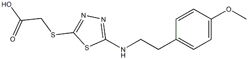 2-[(5-{[2-(4-methoxyphenyl)ethyl]amino}-1,3,4-thiadiazol-2-yl)sulfanyl]acetic acid Structure