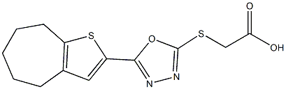 2-[(5-{4H,5H,6H,7H,8H-cyclohepta[b]thiophen-2-yl}-1,3,4-oxadiazol-2-yl)sulfanyl]acetic acid|