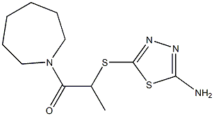 2-[(5-amino-1,3,4-thiadiazol-2-yl)sulfanyl]-1-(azepan-1-yl)propan-1-one Structure