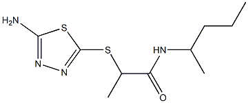 2-[(5-amino-1,3,4-thiadiazol-2-yl)sulfanyl]-N-(pentan-2-yl)propanamide